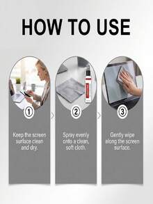 Screen Cleaning Spray For Phone, Computer, TV And Various Electronic Device Screens, Daily Cleaning, TV Screen Dedicated Cleaner, Laptop, Camera, Phone Screen, Monitor Dedicated Cleaner, Clear And Fast Stain Removal - Liquid - View 11