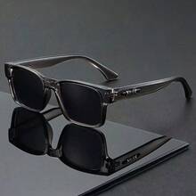 HOYNI Brand Retro Square Glasses, Turquoise And Dark Brown Dual Color Options, Unisex Neutral Frames, Suitable For Daily Commute, Business And Formal Wear, Exquisite Craftsmanship Fashion Accessory, Great Gift For Birthday, Graduation, Father's Day, Mother's Day, Anniversary - Multicolor - View 3