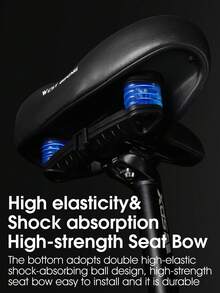 WEST BIKING Widened Bike Seat Thickened Sponge Spring Suspension Hollow Breathable Casual Comfortable Riding Gear - Multicolor - View 5