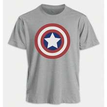 Warner Bros Shield T-Shirt For Men Women, Classic Red White Blue Casual Cotton Navy Blue Superhero Tee  Streetwear - 7 - View 10