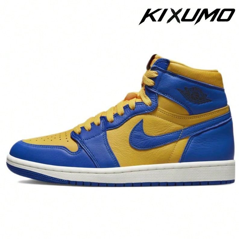 Air Jordan 1 Retro High OG 'Reverse Laney' Yellow Varsity-Maize Game-Royal Sail Black Fire-Red Sneakers Women FD2596-700 - Multicolor - View 1