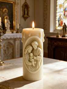Holy Family Silicone Candle Mold Candle Mold For Candle Making Easy-To-Demold Reusable Exquisite Craftsmanship DIY Religious Candle Mold For Church Gifts Religious Festivals Home Blessings - Christ's Column - View 3