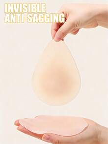 1 Pair Silicone Anti-Friction Nipple Covers, Reusable Washable Invisible Self-Adhesive Lift Breast Pads, Suitable For Swimwear, Tank Tops, Weddings, Beach, Skin-Friendly Adhesive Breast Pads, Portable Summer Vacation Travel Women's Daily Wear Accessories - Multicolor - View 5