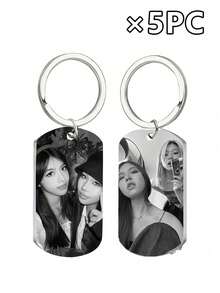 Llavero de metal personalizable, impreso con tu foto y texto, 4 estilos y 4 colores disponibles, paquete de 1 pieza, 3 piezas o 5 piezas. Perfecto como llavero, decoración de mochila, regalo de cumpleaños, regalo de aniversario y regalo del Día de San Valentín. - Multicolor - Ver 48