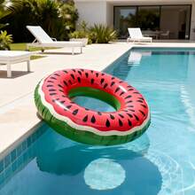 Adult Inflatable Swim Ring, Fruit Print Pool Float, Watermelon/Lemon/Lime/Orange/Kiwi/Dragon Fruit PVC Floating Ring - Watermelon Rings - View 3