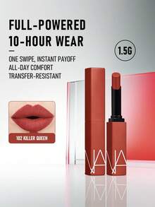 NARS Powermatte唇膏 #102 Killer Queen 1.5克/0.05盎司 | 浓郁哑光唇色，高饱和度 | 轻盈舒适，持久不拔干 | 丝绒哑光妆效，显色度高 | 顺滑易涂，适合日常或特殊场合 | 多款浓郁色号可选 | 打造大胆迷人的唇妆 - 102 Killer Queen - 查看 1