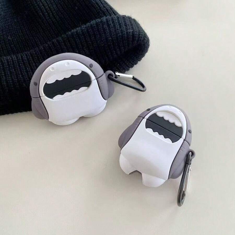 1pc Cartoon Shark Creative 4th Gen Pro 2nd Gen Compatible With 1st 2nd 3rd Gen Apple Wireless Bluetooth Earphone Case - Multicolor - View 1