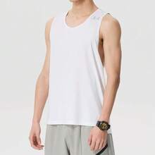 Under Armour 夏季新款 Velociti Pro 男士透氣跑步健身運動背心 - 白色 - 查看 2