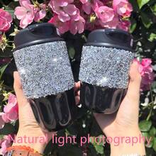1個 260ml/380ml 鑲嵌閃亮水鑽 316不鏽鋼保溫咖啡杯水瓶 日常使用 - 彩色 - 查看 11