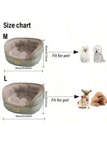 10.89kg Capacity Soft Round Dog Bed With Plush Cover, Non-Slip Bottom, Machine Washable Polyester Fiber, Suitable For Small To Large Dogs, Enhances Home Comfort - Multicolor - View 10