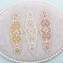 1pc Rhinestone Handmade Bridal Belt - Rose Gold Applique - View 2