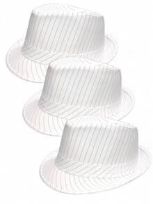 3Pcs D EXCEED 1920s Fedora Hat Cap Manhattan Hat For Men Daily Wear Birthday Cosplay Dance Performance Themed Run Christmas Event Music Festival - Multicolor - View 3