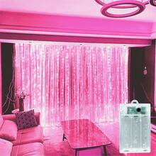 LED Curtain Lights Wedding Anniversary Home Decor String Lights Birthday Decoration String Lights Outdoor String Lights Garden Decor Outdoor Lighting Battery Box (Batteries Not Included) - Battery Box Curtain Light - View 18