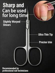 Professional Manicure Tool Set, High-Quality Stainless Steel Exfoliating And Foot Care Tools, Multi-Function Eyebrow, Eyelash, Nose Hair Trimmer, Sharp Nail Edge Trimmer, Suitable For Home Daily Use And Salon Professional Use, Easy To Clean - Multicolor - View 3