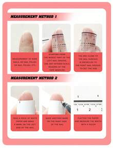 10Pcs Gentle Style Handmade Press On Nail,Polygel Nail Set,Polka Dot And Stripe,Pink,White And Orange Nail Polish,Sweet Style,Includes Nail Tools,3 Sizes Available,Almond,Duck,Coffin Nails For Party,Dance,Daily Wear. - Multicolor - View 6