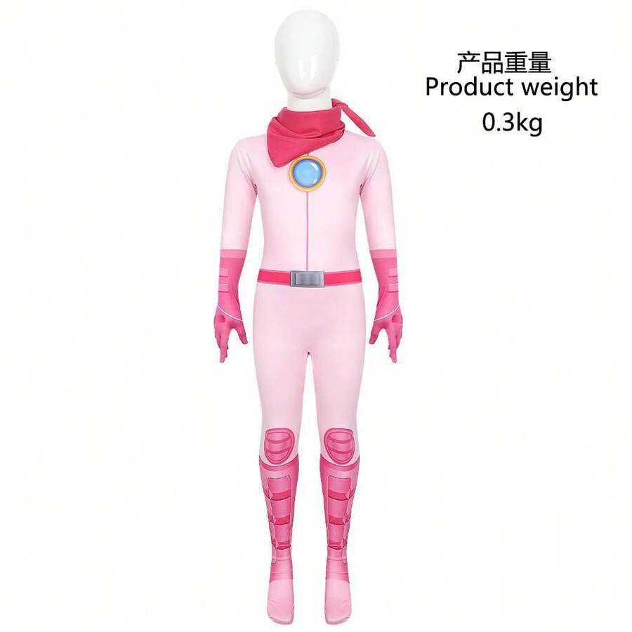 Cosplay From The Brothers Game, Cosplay, Cute Style Battle Outfit. - Pink (including Scarf) - View 1