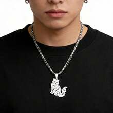 Sexy Ragdoll Cat Clavicle Chain Women Men Stainless Steel Silver Color Kitty Animal Our Cute Family Necklace Jewelry Accessory - Necklace - View 2