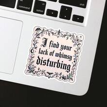 1pc "I Found You Lack Anxiety Aesthetics" Sticker, Suitable For Laptop, Water Bottle, Notebook, Cup, Ideal For Students, Teachers, Office Workers, Creative Professionals, Retail Employees, Commuters And People Who Love Empowering Girl Quotes - A - View 3