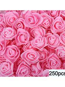250pcs Artificial Foam Rose Flower Heads, Maintenance-Free, Suitable For Wedding Decoration, Table Centerpiece, Room Decor, Home Living Room Ornament, Autumn Decoration, Cake Dessert DIY, Best Choice For Birthday And Holiday Gifts - Multicolor - View 10