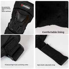 Motorcycle Knee Pads, PP Shell Anti-Fall Riding Protective Gear With Shock Absorption, 4-Piece Set Windproof Warm Adult Protective Equipment - Knee Pads (Male) - View 3