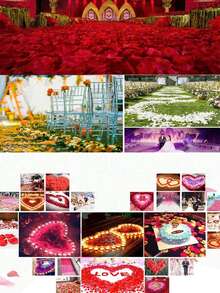 100片/200片/500片/1000片裝，多色可選人造玫瑰花瓣，婚禮房間裝飾、婚禮用品、浪漫之夜玫瑰花瓣、求婚裝飾、情人節、婚禮週年桌飾 - 適用於婚禮週年 - 多款式 - 查看 2