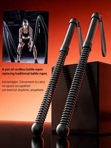 3 piezas Entrenador de brazos inalámbrico, Cuerda de batalla para entrenamiento de fuerza, Accesorio de fitness para el hogar - Cuerda de fitness inalámbrica unisex adecuada para culturismo, pérdida de peso, entrenamiento de fuerza, gimnasio, hogar y viajes. - Multicolor - Ver 3