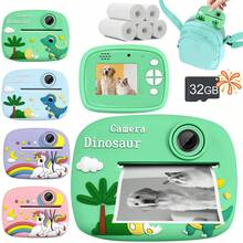 Kids Children Instant Camera Instant Print With Digital Camera 1080P Camera 48MP Ultra-Clear Photos Lightweight And Portable Camera Toy Kids Camera For Kids Camera Children's Camera For Boys And Girls Christmas, Birthdays Gifts For Girl And Boy - Multicolor - View 1
