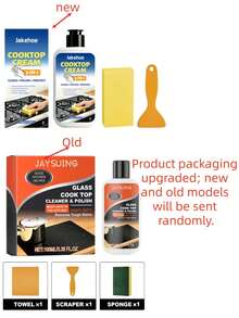 Jaysuing 玻璃爐灶清潔拋光劑 100ml，適用於家用廚房清潔，電磁陶瓷爐污垢去除與清潔，油污清潔、重垢清潔，可立即去除污漬並使其光亮，效果顯著，不刮傷廚房檯面清潔拋光劑，適合母親節、情人節、派對 - 彩色 - 查看 11