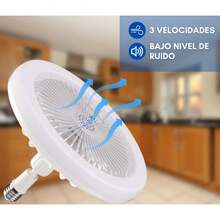 Dosyu Ceiling Fan With Adjustable LED Light, 3 Speeds - Blanco - View 7