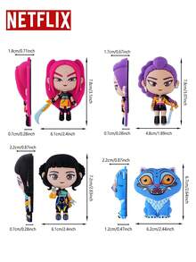 1 Buah Magnet Kulkas PVC 3D Berlisensi Resmi Netflix, Ornamen Karakter Menggemaskan dengan Desain yang Cerah untuk Dekorasi Kulkas, Dekorasi Rumah, Hadiah Koleksi Artistik untuk Penggemar Anime dan Film - B - View 3