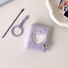 1pc 2-Inch Portable Hanging Cord Photo Album, Cute Cartoon Bow Pattern, Suitable For Kpop Idol Photos, Student Instant Camera Photos, Backpack Keychain Decor - Multicolor - View 17