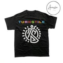 T-Shirt - Band T-Shirt With Graphic Print - 黑色 - 查看 1