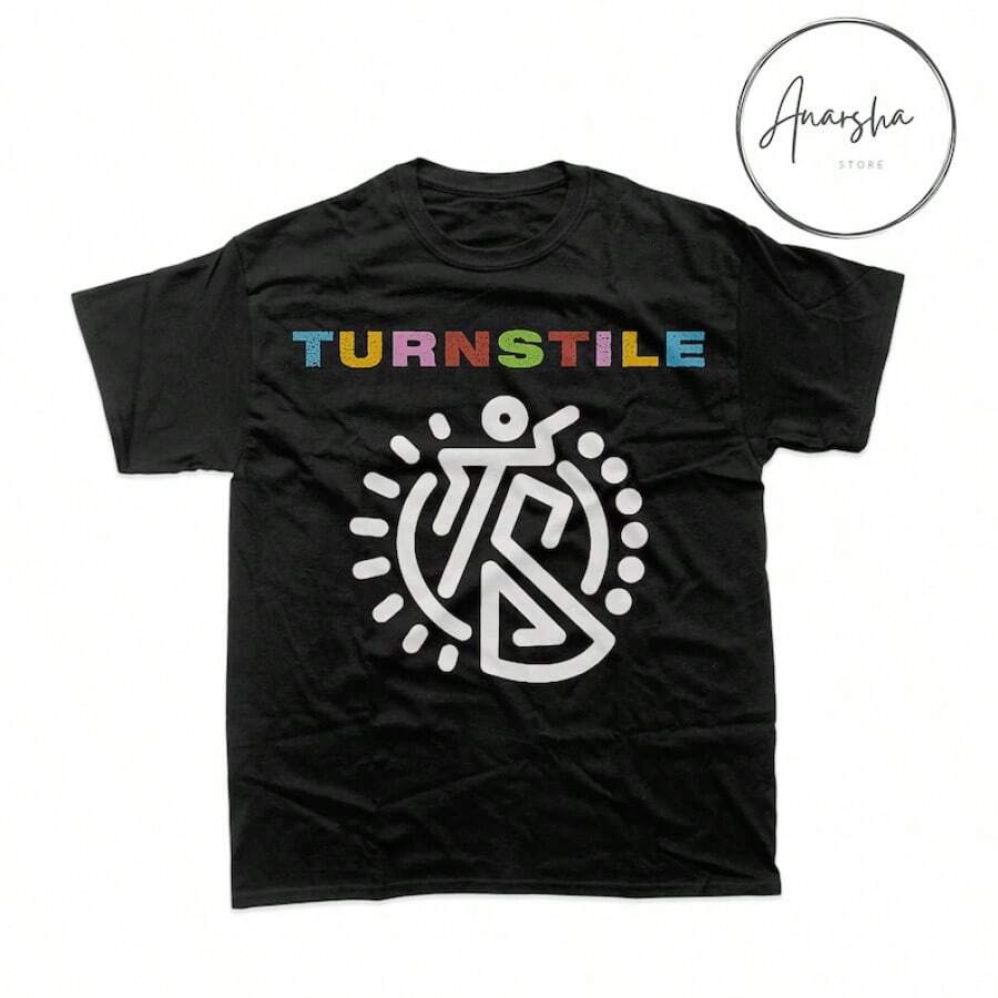 T-Shirt - Band T-Shirt With Graphic Print - 黑色 - 查看 1
