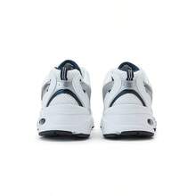 Damen Herren Y2K Millennium Sneaker N Marke Silber Weiß atmungsaktives Mesh-Obermaterial ENCAP ABZORB doppelte Dämpfung flache Sohle niedriger Profil Laufschuhe - Weiß/Silber - Übersicht 3
