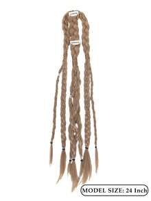 Braided Wig, Hand-Woven, 24-Inch Clip-On Ponytail Extension, Suitable For Men To Wear Daily And For Parties. - Multicolor - View 5