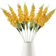 1PC Simulation Goldfish Scarecrow Made Flower Emerald Sparrow Artificial Flower Long Stem Hyacinth, With Realistic Texture, Suitable For Vase, Home, Wedding Decoration, Table Decoration, Birthday Gift, Autumn Decoration And Other Occasions - Yellow - View 8