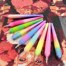 Multi-Color Gradient Anti-Slip Threaded Diamond Painting Pen, Includes 1 Pen And 5 Replaceable Pen Tips, Premium 5D Diamond Painting Accessories, Suitable For Beginners And Art Enthusiasts Craft Tool - Sets - View 5