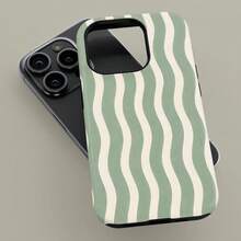 Simple And Artistic Style, Blue And White Water Ripple Stripes Floral Design Cover For IPhone 17 16 15 14 13 12 11 Pro Max, Floral Cover For Samsung S21 S22 S23 S24 S25 Ultra Case - Tough Matte Case - View 5