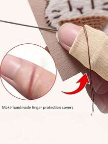 1/3/5pcs Handmade Crochet Wear-Resistant Touchscreen Finger Sleeves, Anti-Slip Breathable Finger Protection Covers, Suitable For Work, Sports And Injury Protection, Comfortable Fit, Effectively Protect Fingers - Multicolor - View 5