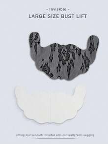 2/4 Pairs Plus Size Breathable Invisible Lace Breast Lift Tape, Random Print, Suitable For Strapless Wedding Dress, Large Breast Lift Tape - Multicolor - View 8