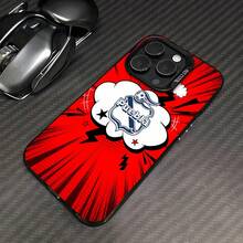 Tema de explosión de cómic rojo de Pueblafunda de teléfono Fundas compatibles con ,Apple,VIVO,OPPO,,, y Honor.Fabricadas en silicona TPU,ofrecen protección contra golpes y caídas. - Negro - Ver 3
