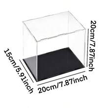 壓克力收藏展示盒 透明收納盒，模型玩具收納展示盒，收藏品/球鞋/建築模型透明展示盒，高透明度盒，黑色底座，壓克力材質，耐用且防污，適合展示收藏品、模型雕塑 - 無色 - 查看 20