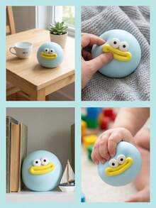 Bestselling Giant 20CM Cute Face Squishy Doll, Super Fluffy Soft Slow Rebound Stress Relief Squeeze Doll, Large Cartoon Animal Pressure Relief Plush, Children's Sensory Educational Doll, Cute Desktop Decor, Popular Birthday Party Gift For Kids - Multicolor - View 4