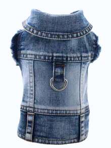 Pet Vest, Suitable For Small Dogs, Jacket Style, With Leash Attachment, Spring/Autumn Pet Clothing, Suitable For Bichon, Teddy, Pomeranian - Blue - View 9