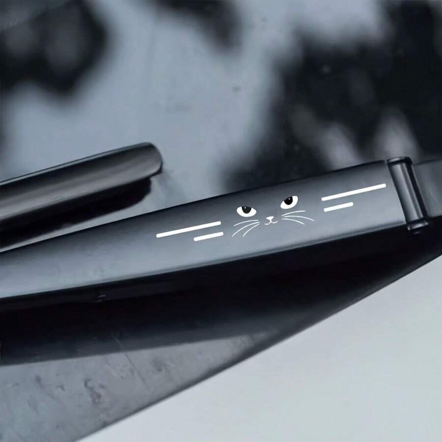 Cute Cat Car Windshield Wiper Sticker | Car Decorative Decal, Car Body Scratch Protection Cover, Self-Adhesive Vinyl Material, Matte - Decorative Stickers - View 1
