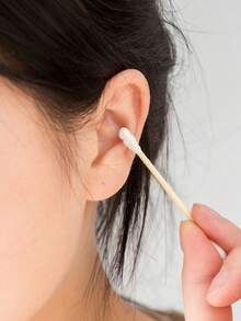 500/1000/2000支雙頭竹製棉棒，多用途竹棒適用於耳鼻清潔、唇部與彩妝卸除，居家個人護理，隨機包裝，提供100支試用包 - 雙頭 - 查看 2
