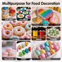 Rainbow Metallic Glitter Powder, Multi-Color Shimmer Dust For Desserts, Drinks, Cupcakes & Cookies - Multicolor - View 5