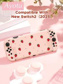 Ayotu Casing TPU Ultra Tipis Motif Stroberi & Polkadot Merah untuk Switch OLED/Lite/New Switch2 (2025). Kompatibel dengan Dock, Tidak Perlu Dilepas. Tahan Benturan & Debu. Tersedia Berbagai Warna. Romantis Musim Semi, Gaya Pedesaan, Hari Valentine, Tahun Baru, Kembali ke Sekolah. - View 20