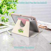 Cartoon Floral Pattern 360° Rotating Tri-Fold Tablet Protective Case With Pencil Slot. 360° Rotating Tri-Fold Pencil Slot Protective Case. Tablet Protective Case Features: 360° Rotating Tri-Fold Stand Design, Smart Sleep/Wake, Full Body Protection, Air Cushion Anti-Drop Edge, Multi-Angle Stand, Built-In Pencil Slot, Lightweight And Portable. - Multicolor - View 7