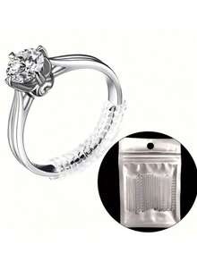 4/8/12 piezas Ajustador de tamaño de anillo invisible, Juego de ajustadores de tamaño de anillo transparente, Adecuado para anillos sueltos, Perfecto para bodas y actividades al aire libre - Ajustador de anillo - Ver 1
